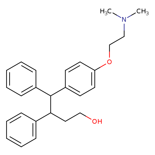 OCCC(C(c1ccccc1)c1ccc(cc1)OCCN(C)C)c1ccccc1