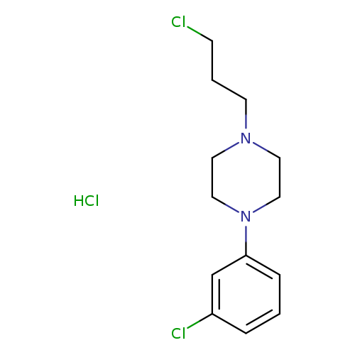 ClCCCN1CCN(CC1)c1cccc(c1)Cl.Cl