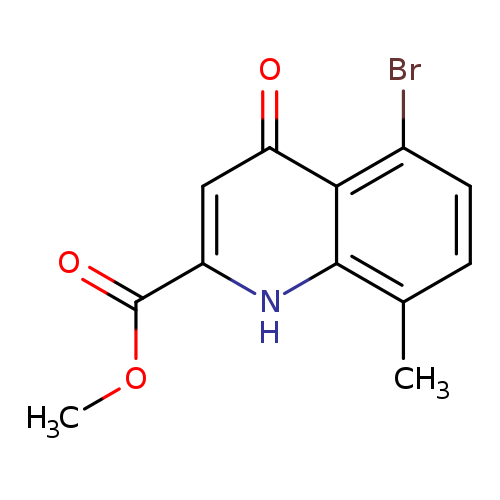COC(=O)c1cc(=O)c2c([nH]1)c(C)ccc2Br