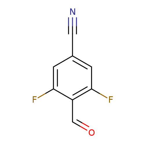 O=Cc1c(F)cc(cc1F)C#N