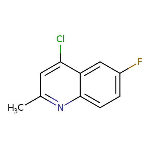 Fc1ccc2c(c1)c(Cl)cc(n2)C