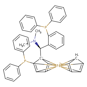 CN([C@H]([C-]12[CH]3=[CH]4[Fe+2]5678923([C]1(=[CH]45)P(c1ccccc1)c1ccccc1)[CH-]1[CH]6=[CH]8[CH]9=[CH]71)c1ccccc1P(c1ccccc1)c1ccccc1)C
