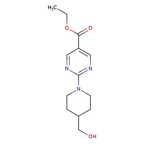 CCOC(=O)c1cnc(nc1)N1CCC(CC1)CO