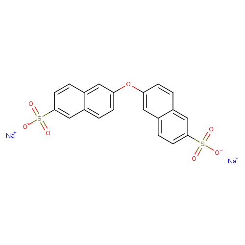 [O-]S(=O)(=O)c1ccc2c(c1)ccc(c2)Oc1ccc2c(c1)ccc(c2)S(=O)(=O)[O-].[Na+].[Na+]
