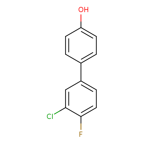 Oc1ccc(cc1)c1ccc(c(c1)Cl)F