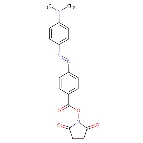 O=C1CCC(=O)N1OC(=O)c1ccc(cc1)/N=N/c1ccc(cc1)N(C)C