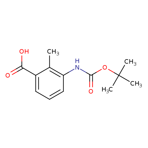 O=C(Nc1cccc(c1C)C(=O)O)OC(C)(C)C