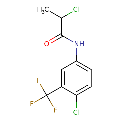 O=C(C(Cl)C)Nc1ccc(c(c1)C(F)(F)F)Cl