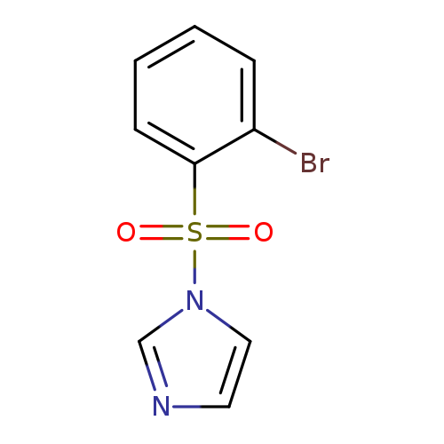 Brc1ccccc1S(=O)(=O)n1cncc1