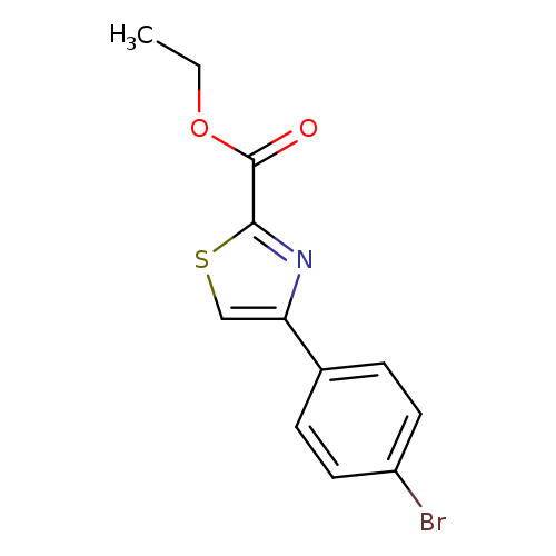 CCOC(=O)c1scc(n1)c1ccc(cc1)Br