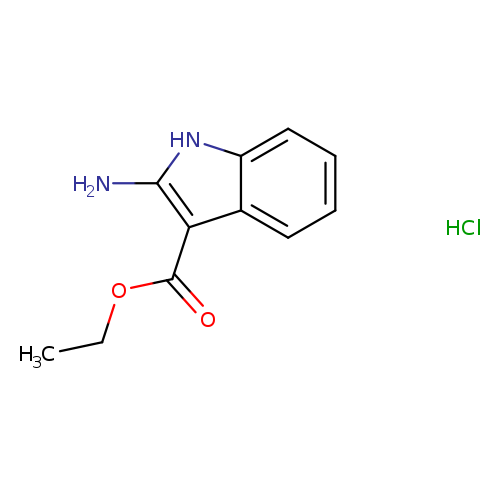 CCOC(=O)c1c(N)[nH]c2c1cccc2.Cl