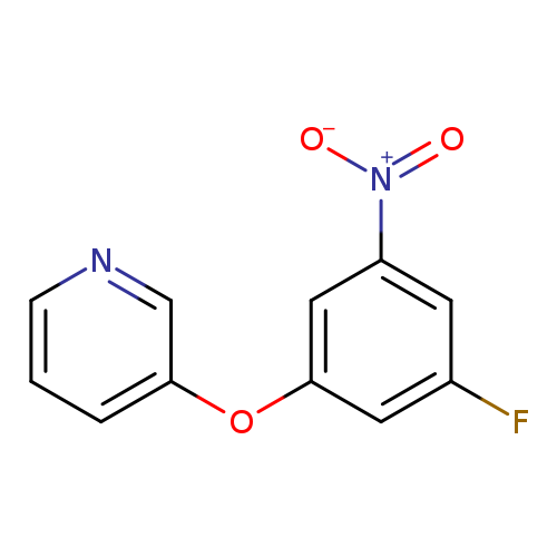Fc1cc(Oc2cccnc2)cc(c1)[N+](=O)[O-]