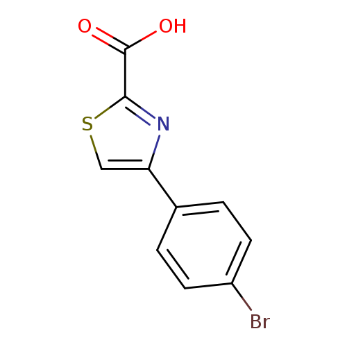 Brc1ccc(cc1)c1csc(n1)C(=O)O