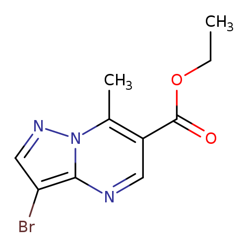 CCOC(=O)c1cnc2n(c1C)ncc2Br