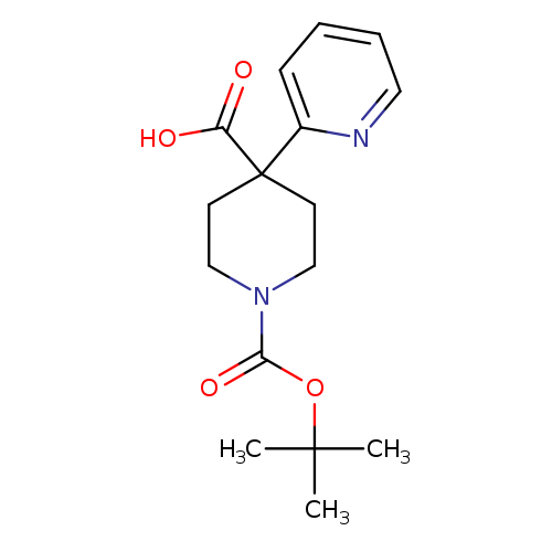 O=C(N1CCC(CC1)(C(=O)O)c1ccccn1)OC(C)(C)C