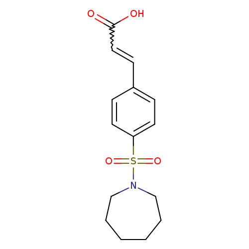 OC(=O)C=Cc1ccc(cc1)S(=O)(=O)N1CCCCCC1