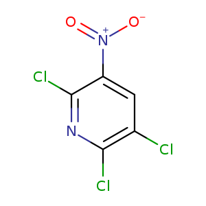 Clc1cc([N+](=O)[O-])c(nc1Cl)Cl