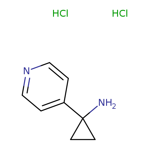 NC1(CC1)c1ccncc1.Cl.Cl