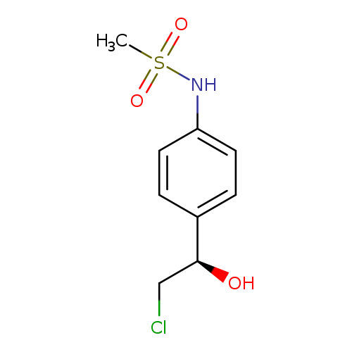 ClC[C@@H](c1ccc(cc1)NS(=O)(=O)C)O