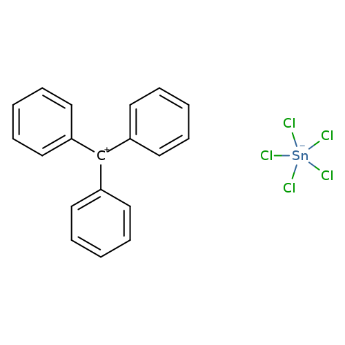c1ccc(cc1)[C+](c1ccccc1)c1ccccc1.Cl[Sn-](Cl)(Cl)(Cl)Cl