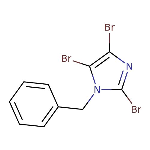 Brc1nc(c(n1Cc1ccccc1)Br)Br