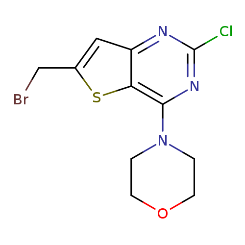 BrCc1sc2c(c1)nc(nc2N1CCOCC1)Cl