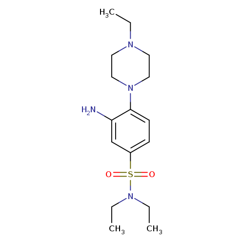 CCN1CCN(CC1)c1ccc(cc1N)S(=O)(=O)N(CC)CC