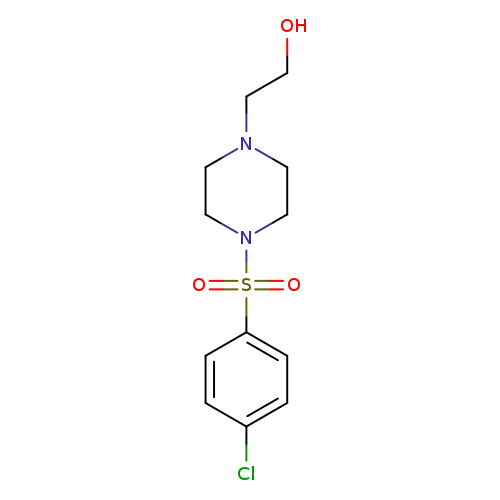 OCCN1CCN(CC1)S(=O)(=O)c1ccc(cc1)Cl