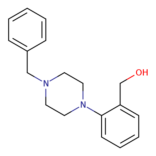 OCc1ccccc1N1CCN(CC1)Cc1ccccc1