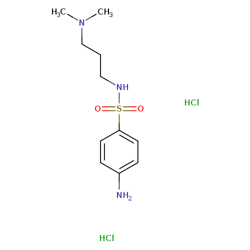 CN(CCCNS(=O)(=O)c1ccc(cc1)N)C.Cl.Cl