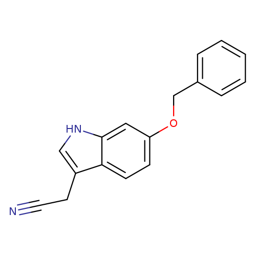 N#CCc1c[nH]c2c1ccc(c2)OCc1ccccc1