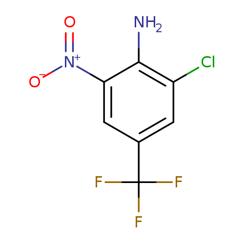 [O-][N+](=O)c1cc(cc(c1N)Cl)C(F)(F)F