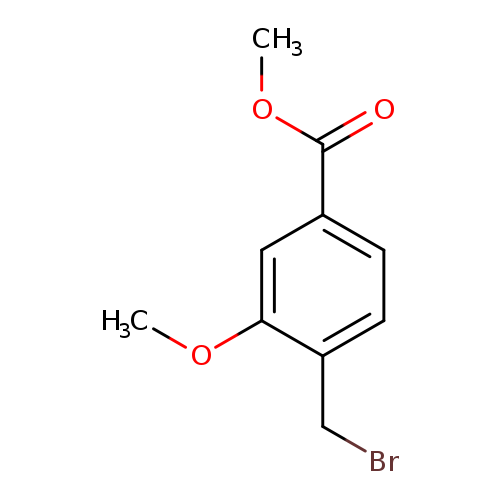 COC(=O)c1ccc(c(c1)OC)CBr