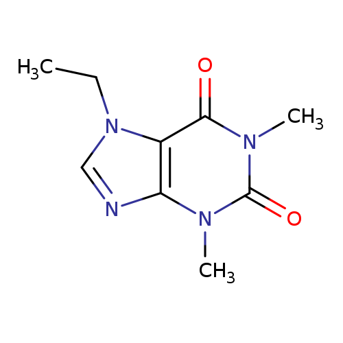 CCn1cnc2c1c(=O)n(C)c(=O)n2C