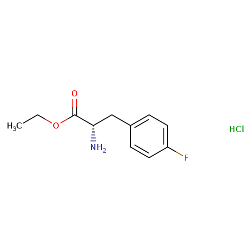 CCOC(=O)[C@H](Cc1ccc(cc1)F)N.Cl