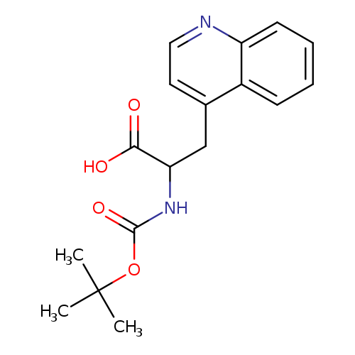 O=C(OC(C)(C)C)NC(C(=O)O)Cc1ccnc2c1cccc2