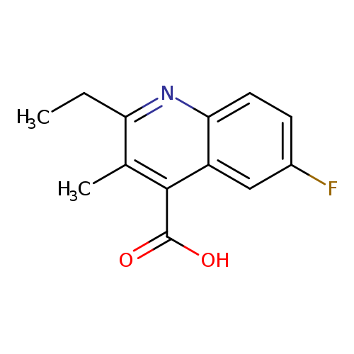 CCc1nc2ccc(cc2c(c1C)C(=O)O)F