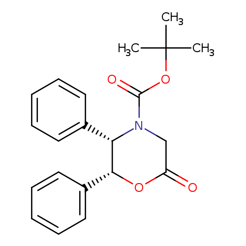 O=C1CN(C(=O)OC(C)(C)C)[C@H]([C@H](O1)c1ccccc1)c1ccccc1
