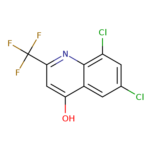 Clc1cc(Cl)c2c(c1)c(O)cc(n2)C(F)(F)F