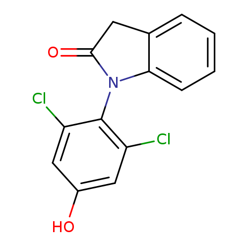 Oc1cc(Cl)c(c(c1)Cl)N1C(=O)Cc2c1cccc2
