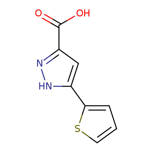 OC(=O)c1n[nH]c(c1)c1cccs1