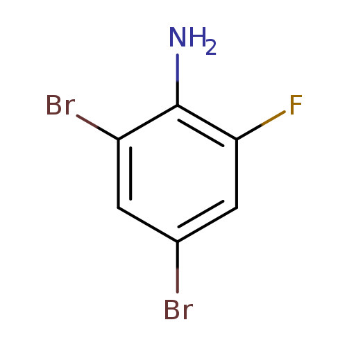 Brc1cc(F)c(c(c1)Br)N