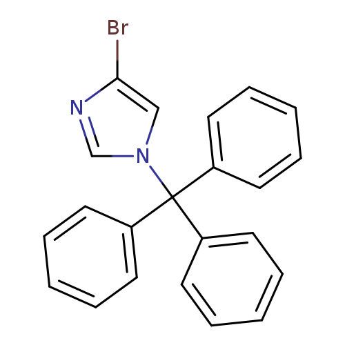 Brc1ncn(c1)C(c1ccccc1)(c1ccccc1)c1ccccc1