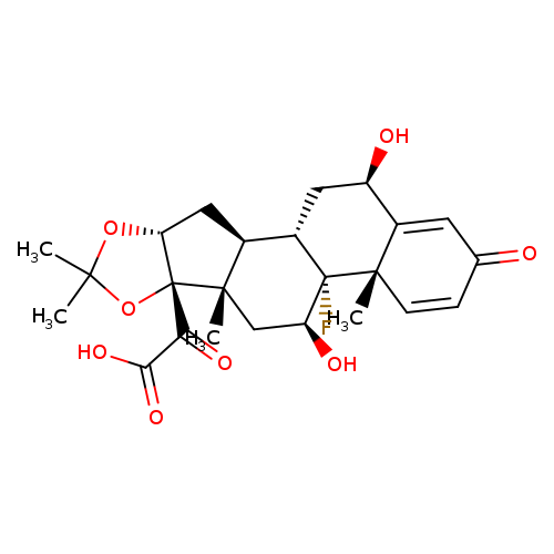 O=C1C=C[C@]2(C(=C1)[C@H](O)C[C@@H]1[C@]2(F)[C@@H](O)C[C@]2([C@H]1C[C@@H]1[C@]2(OC(O1)(C)C)C(=O)C(=O)O)C)C