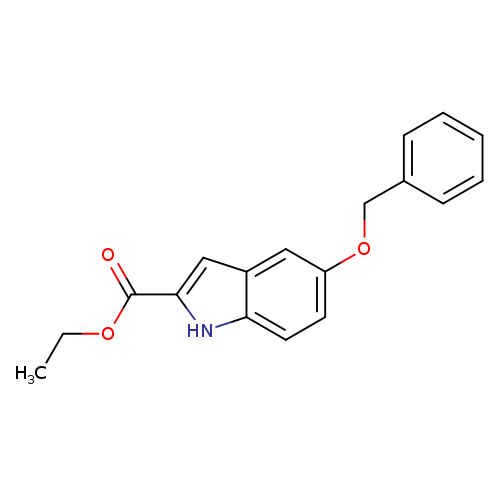 CCOC(=O)c1[nH]c2c(c1)cc(cc2)OCc1ccccc1