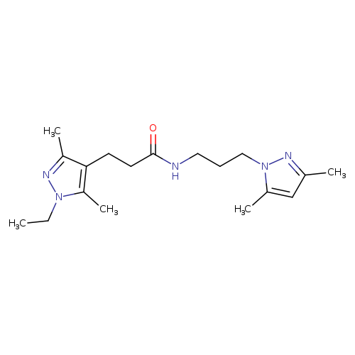 CCn1nc(c(c1C)CCC(=O)NCCCn1nc(cc1C)C)C
