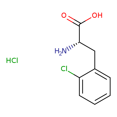 OC(=O)[C@H](Cc1ccccc1Cl)N.Cl