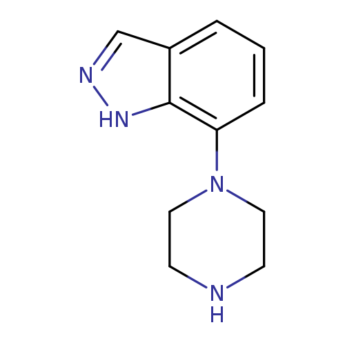 N1CCN(CC1)c1cccc2c1[nH]nc2