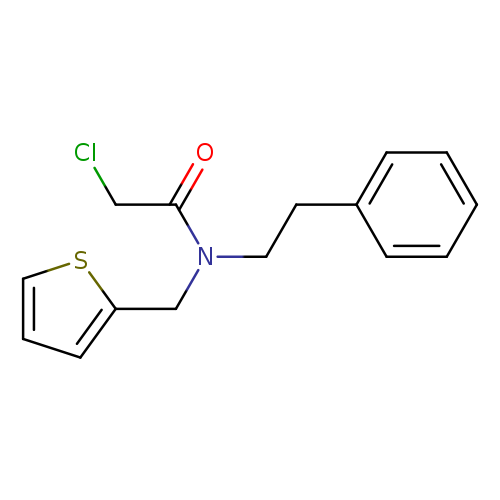 ClCC(=O)N(Cc1cccs1)CCc1ccccc1