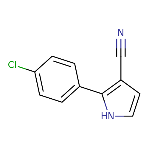 N#Cc1cc[nH]c1c1ccc(cc1)Cl